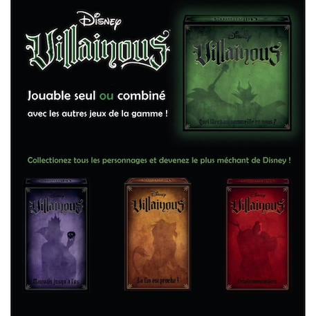 DISNEY VILLAINOUS - Ravensburger - Jeu de stratégie famille - immersif et diabolique - 2 à 6 joueurs - Dès 10 ans VERT 6 - vertbaudet enfant 