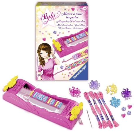 Métier à tisser les perles - Ravensburger - Fille - Coffret complet création bracelets DIY - Dès 5 ans ROSE 2 - vertbaudet enfant 