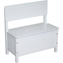 Chambre et rangement-Chambre-Banc-Coffre à Jouets pour Enfant en Bois - ROBA - Blanc - Style Campagne