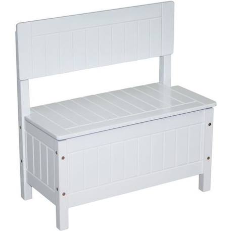 Banc-Coffre à Jouets pour Enfant en Bois - ROBA - Blanc - Style Campagne BLANC 1 - vertbaudet enfant 