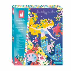 Jouet-Activités artistiques et musicales-Loisirs créatifs-Gommettes, collage et modelage-Kit loisir créatif enfant - JANOD - Sequins à coller sirènes - Bleu - Mixte - Dès 6 ans