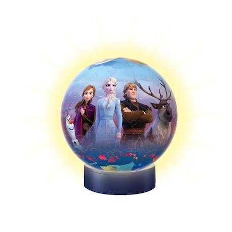 Puzzle 3D Ball La Reine des Neiges 2 illuminé - Ravensburger - Enfant 6 ans et plus BLEU 2 - vertbaudet enfant 