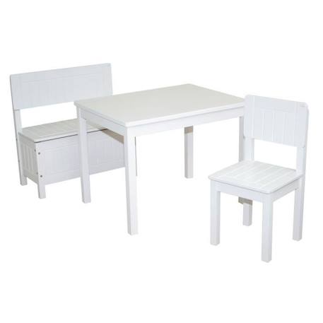 Banc-Coffre à Jouets pour Enfant en Bois - ROBA - Blanc - Style Campagne BLANC 3 - vertbaudet enfant 