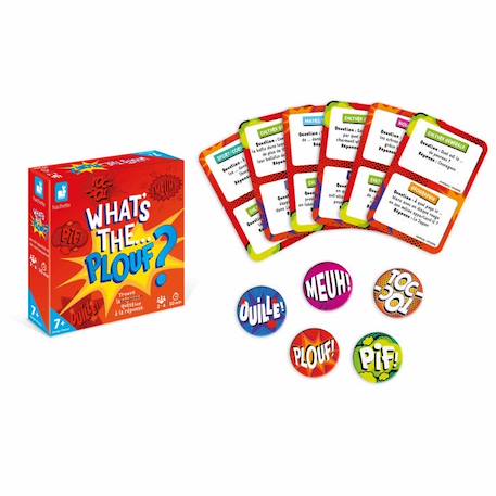 Jeu de société enfant - Janod - What's The Plouf - Trouve La Question À La Réponse - Quiz Inversé - Dès 7 ans ROUGE 4 - vertbaudet enfant 