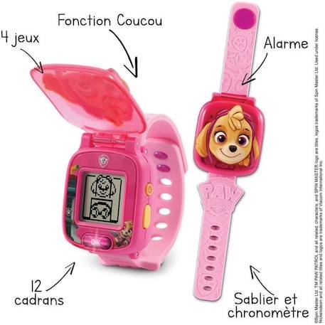 Montre-Jeu Interactive de Stella - VTECH - Pat'Patrouille - Ecran animé - 4 jeux - 12 cadrans - Rose ROSE 5 - vertbaudet enfant 