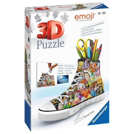 Pot à crayons Sneaker Emoji Puzzle 3D Ravensburger pour enfant dès 8 ans BLANC 2 - vertbaudet enfant 