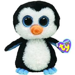 Jouet-Peluche Waddles le Pingouin - TY - 15 cm - Noir et Blanc - Intérieur - Mixte