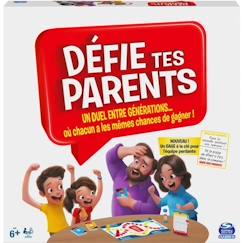 Jouet-Jeux de société-Jeux classiques et de réflexion-Jeu de société - SPIN MASTER - DÉFIE TES PARENTS - Questions & Défis Amusants - 6062195