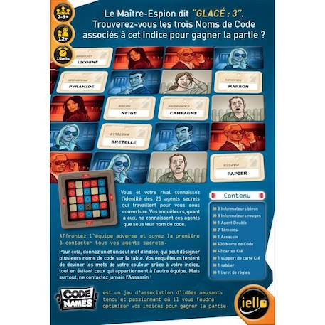 CODENAMES - Jeux de société de réflexion - Version Française - IELLO - 51285 BLEU 3 - vertbaudet enfant 