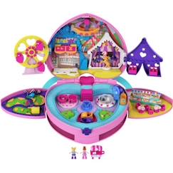 Jouet-Poupons et poupées-Polly Pocket - Pollyville - Coffret Fête Foraine Transportable - 4 espaces de jeu et de nombreux accessoires - Dès 4 ans