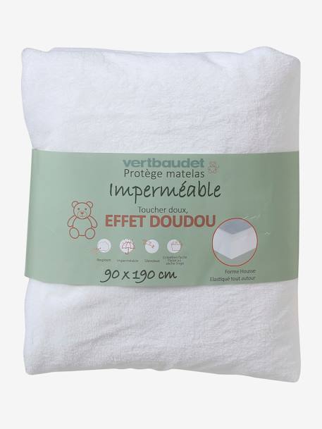 Alèse microfibre imperméable toucher doux blanc 1 - vertbaudet enfant 