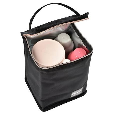 BEABA Pochette repas isotherme black/rose gold NOIR 2 - vertbaudet enfant 