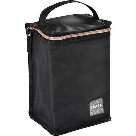 BEABA Pochette repas isotherme black/rose gold NOIR 1 - vertbaudet enfant 