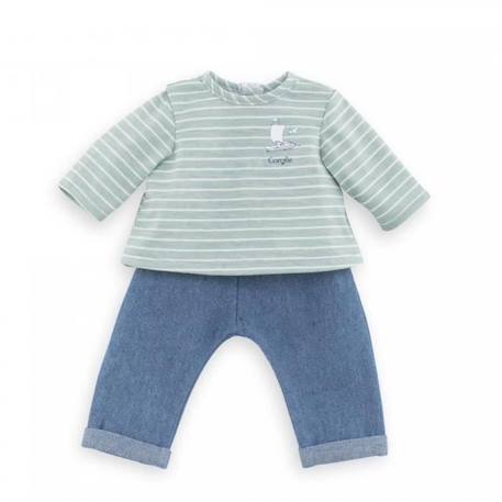 Ensemble Pantalon et Marinière Bords de Loire pour poupon Corolle 36cm BLANC 2 - vertbaudet enfant 