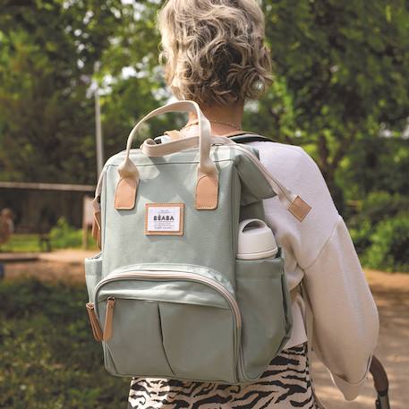 Sac à dos à langer BEABA Wellington Blue marine+Heather grey+vert sauge 18 - vertbaudet enfant 