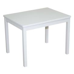 Chambre et rangement-Table d'Activités pour Enfant en Bois Massif - ROBA - 51 x 66 x 50 cm - Plateau Laqué Blanc