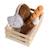 ROBA Jouets Fruits et Légumes pour Marchande et Cuisine Enfant + 4 paniers en Bois MARRON 4 - vertbaudet enfant 