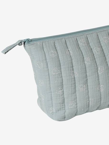 Trousse de toilette en gaze de coton Lapinou bleu grisé 4 - vertbaudet enfant 