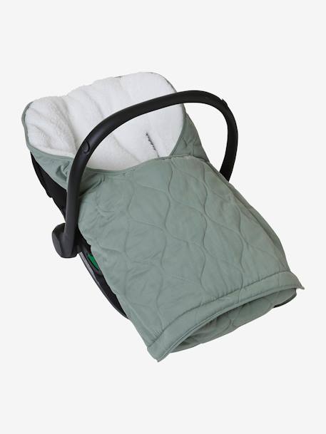 Chancelière évolutive doublée sherpa gris ardoise+lichen 11 - vertbaudet enfant 