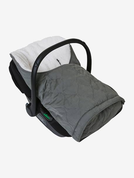 Chancelière évolutive doublée sherpa gris ardoise+lichen 5 - vertbaudet enfant 