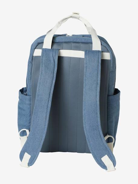 Sac à dos à langer vertbaudet denim bleached+gris chiné 4 - vertbaudet enfant 