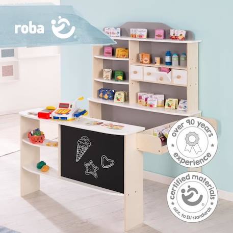 Marchande avec Caisse Éléctronique - ROBA - Blanc-Gris - Jouets d'imitation - Mixte - Enfant GRIS 4 - vertbaudet enfant 