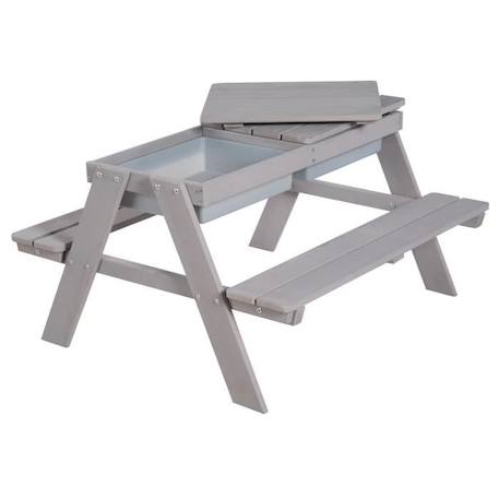 ROBA Table Sable et Eau en Bois massif avec Bac de jeu - Résistante aux Intempéries - Gris GRIS 2 - vertbaudet enfant 