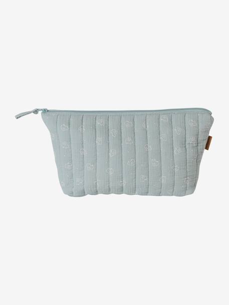 Trousse de toilette en gaze de coton Lapinou bleu grisé 2 - vertbaudet enfant 