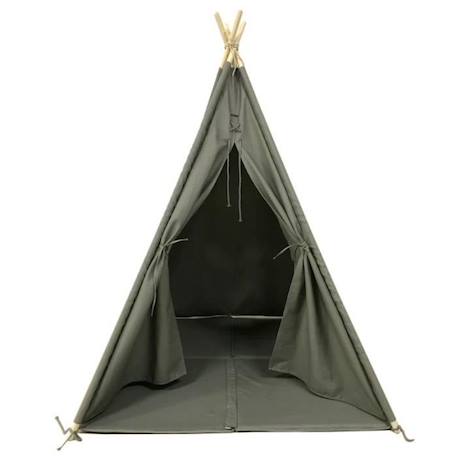 Tente Tipi pour Enfants SUNNY Alba en Gris - Coussin Pliant Inclus - 120x120 cm GRIS 2 - vertbaudet enfant 