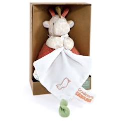 Peluche girafe avec doudou mouchoir - DOUDOU ET COMPAGNIE - DC4071 - 15 cm - Blanc - Mixte  - vertbaudet enfant