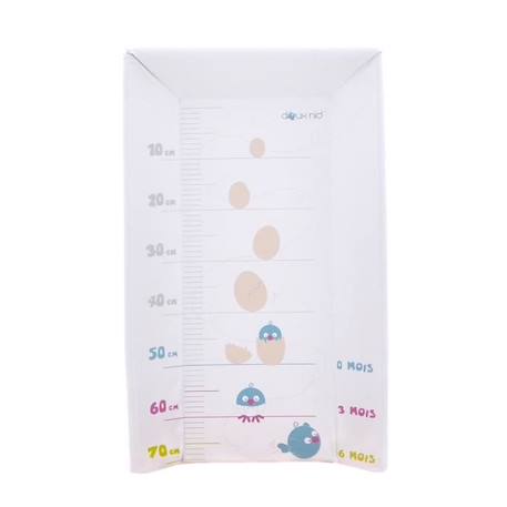 DOMIVA Plan a langer Toise imprimé - PVC - Matelas intégré - Blanc imprimé - 50 x 80 cm BLANC 1 - vertbaudet enfant 