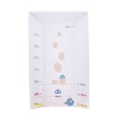 DOMIVA Plan a langer Toise imprimé - PVC - Matelas intégré - Blanc imprimé - 50 x 80 cm  - vertbaudet enfant