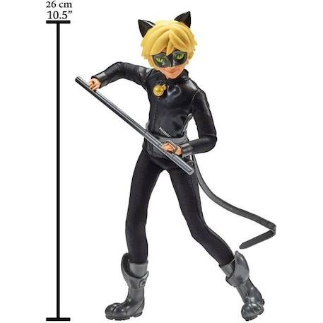 Poupée Miraculous Ladybug et Chat noir - Bandai - Chat Noir Adrien - Poupée mannequin articulée 26 cm ROUGE 4 - vertbaudet enfant 