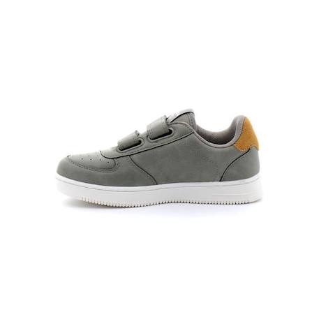 Baskets enfant - VICTORIA - Gris - Cuir - Scratch - Confort exceptionnel GRIS 3 - vertbaudet enfant 