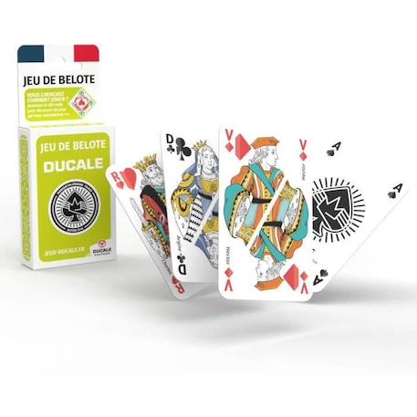 Jeu de 32 Cartes DUCALE - Fabriqué en France - Belote, Manille, Coinche VERT 1 - vertbaudet enfant 