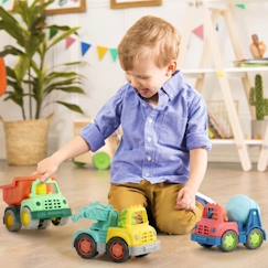 Jouet-Premier âge-Bascules, chariots de marche, trotteurs et porteurs-Camion toupie Petit Jour - Multicolore - 16,5x11,5x12,5 cm - Pour enfants de 12 mois et plus