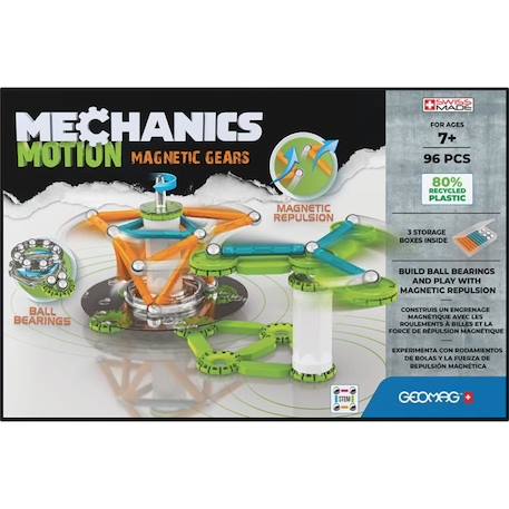 Geomag mechanics - Ecofriendly 96 pieces VERT 1 - vertbaudet enfant 