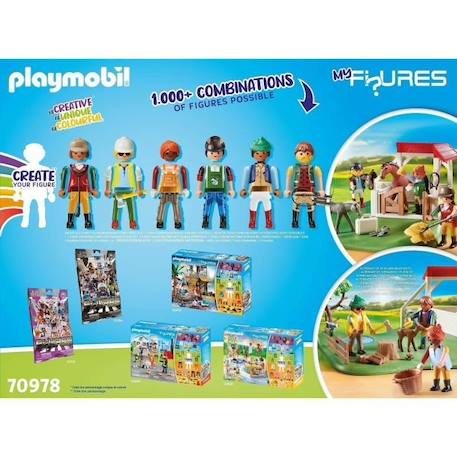 PLAYMOBIL - 70978 - My Figures: Ranch équestre - Figures - Combinez vos personnages Animaux & Nature BLEU 5 - vertbaudet enfant 