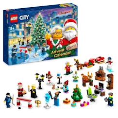 Jouet-Activités artistiques et musicales-Loisirs créatifs-Papeterie-LEGO® City 60381 Calendrier de l'Avent 2023 - LEGO - 24 Cadeaux dont Figurines du Père Noël et du Renne