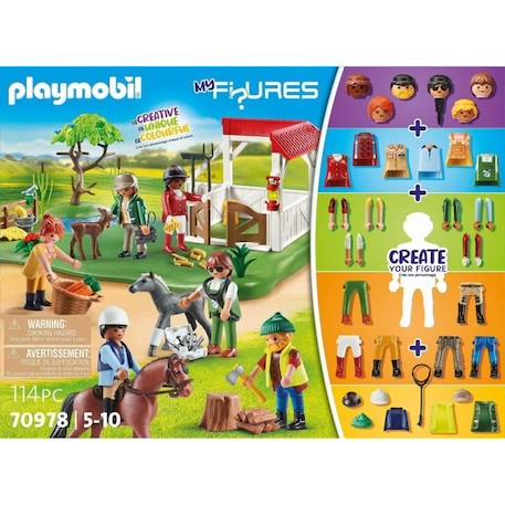 PLAYMOBIL - 70978 - My Figures: Ranch équestre - Figures - Combinez vos personnages Animaux & Nature BLEU 6 - vertbaudet enfant 