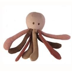 Jouet-Doudou hochet Octopus en tricot - Egmont Toys - 5420023042385 - Blanc - Mixte - Enfant