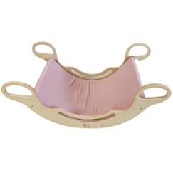 Jouet-Premier âge-Housse textile pour bascule Montessori 5en6 Avec élasthanne - rose - ELIS DESIGN - Pour Enfant - Garantie 2 ans