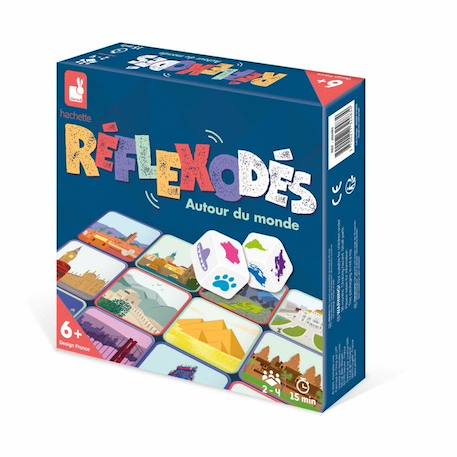 Jeu de société enfant JANOD Réflexodé Autour Du Monde - Dès 6 ans BLEU 3 - vertbaudet enfant 