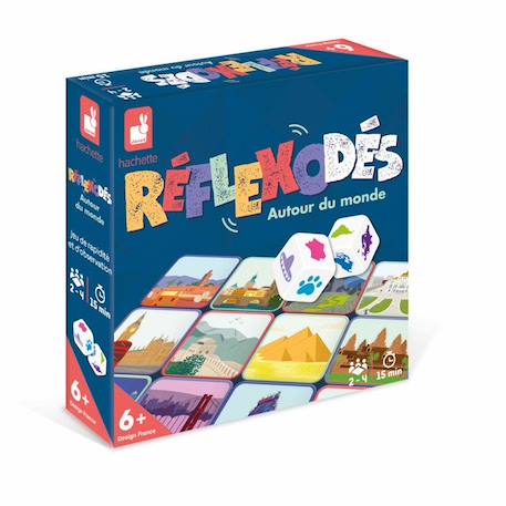 Jeu de société enfant JANOD Réflexodé Autour Du Monde - Dès 6 ans BLEU 1 - vertbaudet enfant 