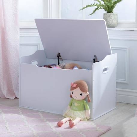 KidKraft - Coffre à jouets Austin en bois pour enfants - Blanc BLANC 5 - vertbaudet enfant 