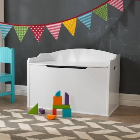 KidKraft - Coffre à jouets Austin en bois pour enfants - Blanc BLANC 6 - vertbaudet enfant 