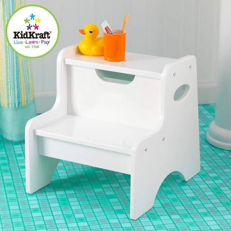 Kidkraft - Tabouret à 2 marches - Blanc BLANC 2 - vertbaudet enfant 