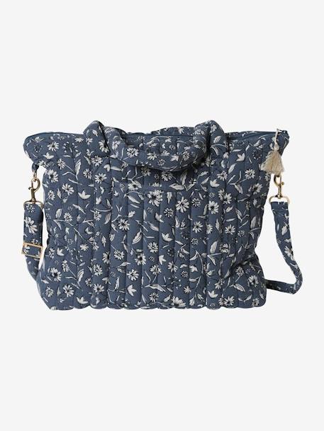 Sac à langer en gaze de coton Plume bleu imprimé+écru+folk+ivoire imprimé+ivoire végétal 7 - vertbaudet enfant 