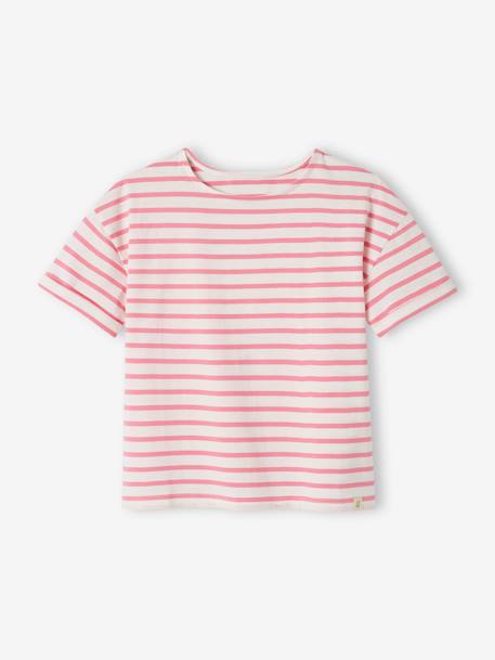 Tee-shirt marinière personnalisable fille manches courtes  - vertbaudet enfant