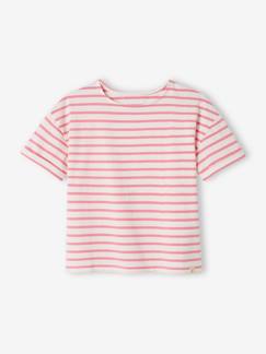 -Tee-shirt marinière personnalisable fille manches courtes